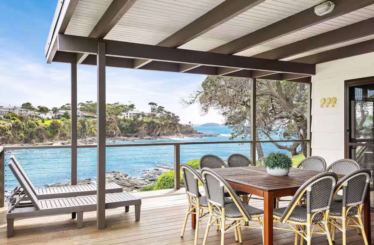 The deck at Integrity at Malua Bay one of the best accommodation options near Batemans Bay